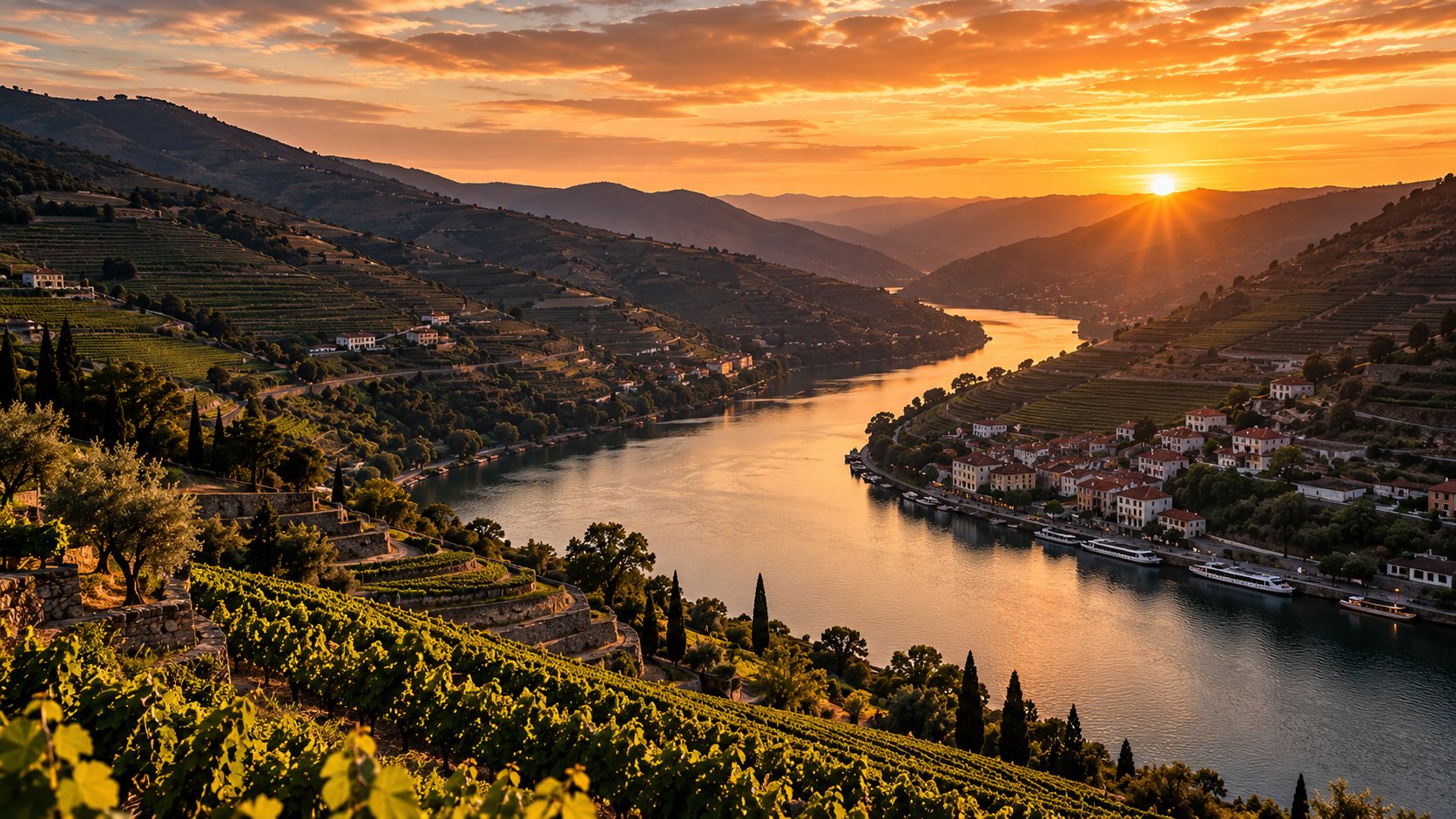 Terrassenweinberge im Douro-Tal